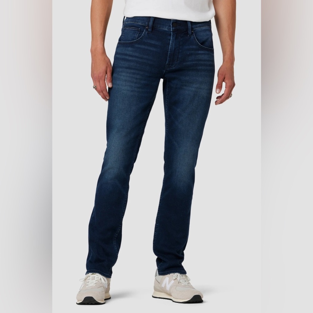 Mens Hudson Blake Slim Straight Premium Italian Fabric Size 38 Dark Wash